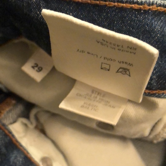 REFORMATION Julia High Cigarette Jean in Baltic - Picture 5 of 6